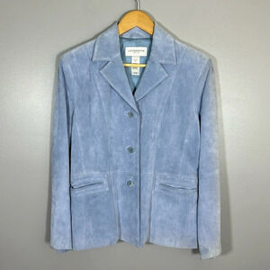 Liz Claiborne 100% Suede Women’s Blazer Size Medium Petite
